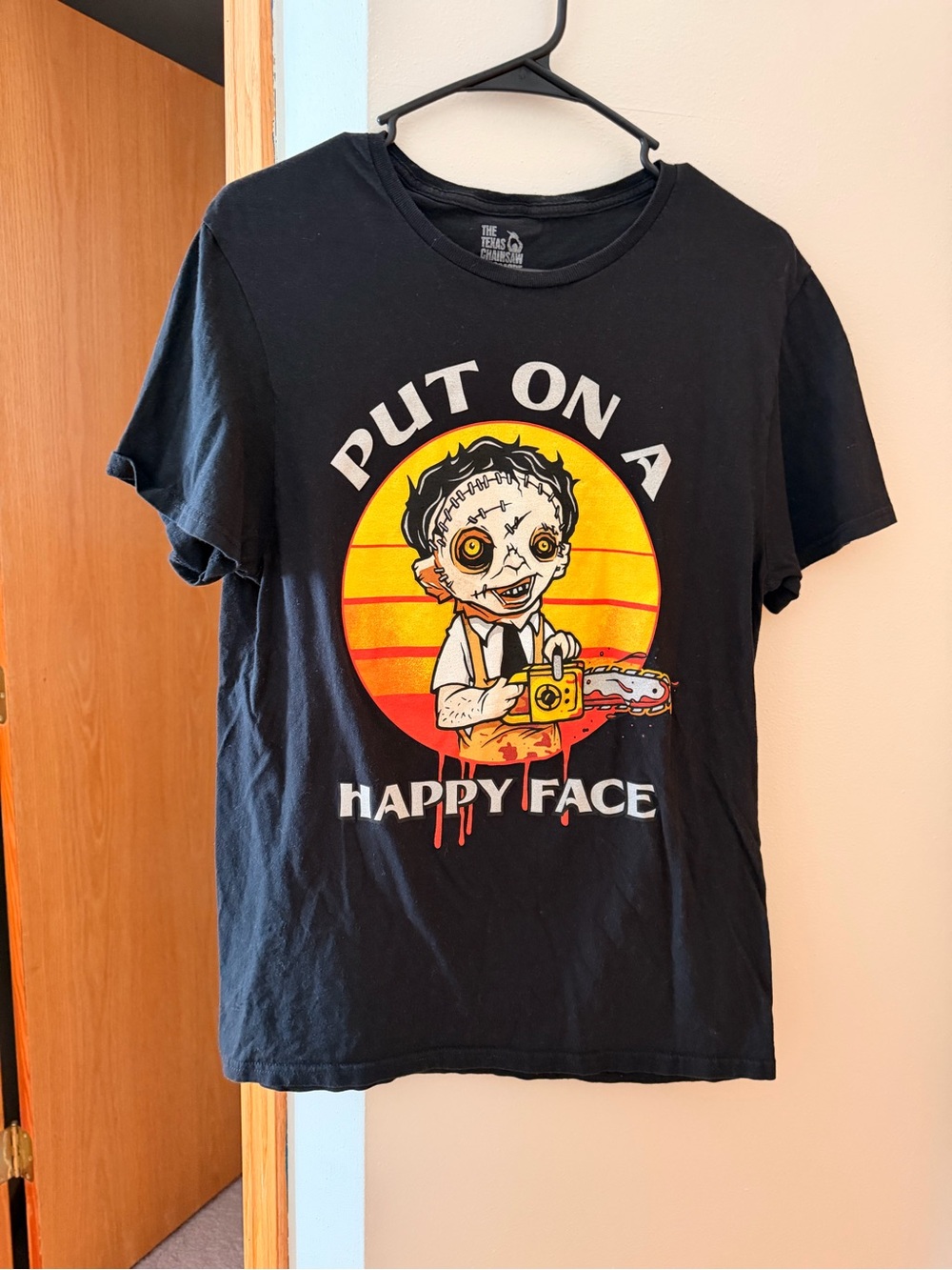 Women’s Black 'Put On A Happy Face' Graphic Tee